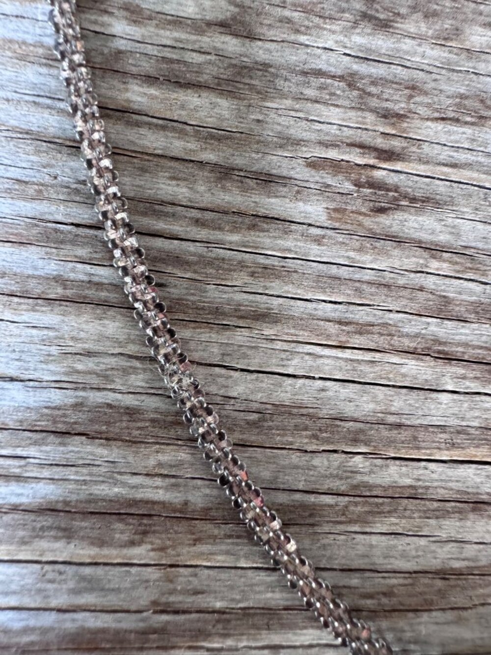 Sterling Silver 925 Popcorn Chain Necklace 17.5” 13.99g Italy Bead Chain - Picture 2 of 6